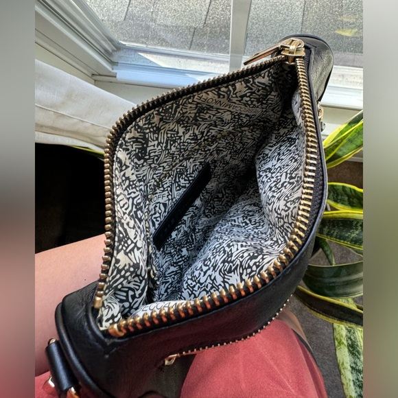 Rebecca Minkoff Crossbody Black Leather Bag with Gold Tone Hardware - Picture 13 of 14